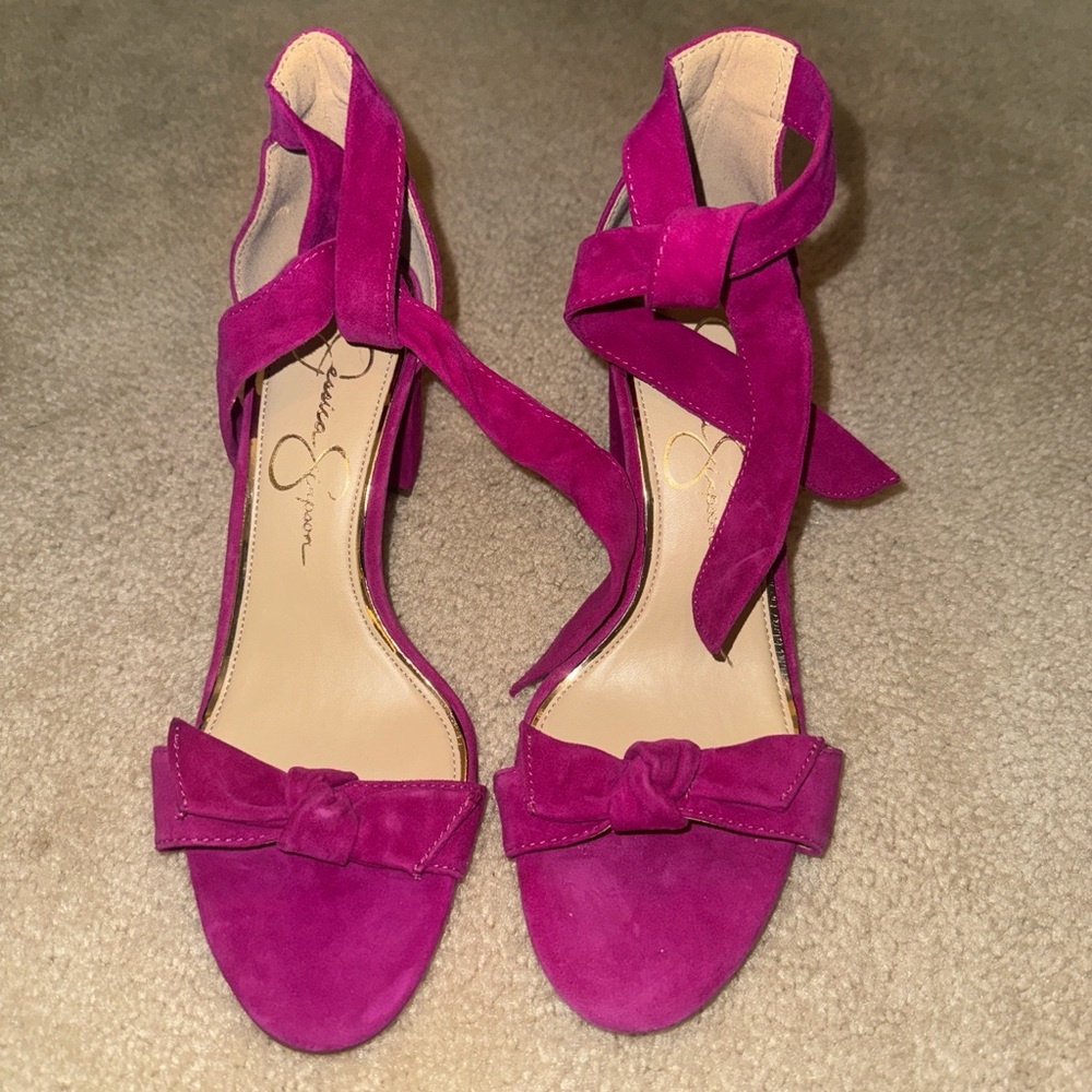 Jessica Simpson Magenta Suede Heels